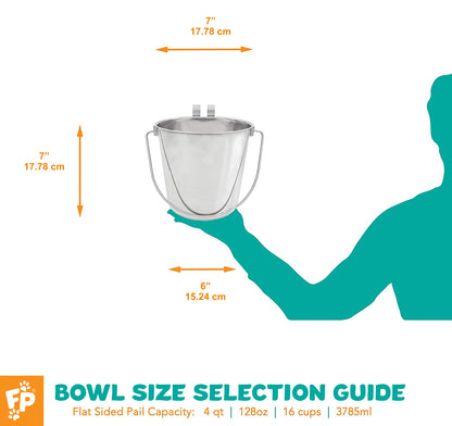 Flat Sided Pail with Dual Hooks