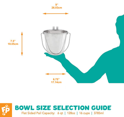 Flat Sided Pail with Dual Hooks